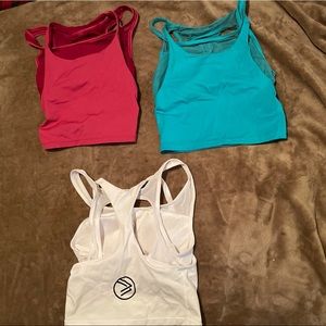 3 pair of Crop top with built in sports bra